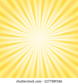 Abstract soft bright Yellow rays background. Square. Vector EPS 10 cmyk
