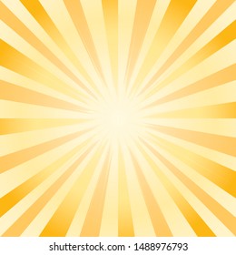 Abstract soft bright Yellow rays background. Square. Vector EPS 10 cmyk
