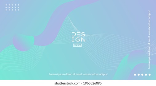 Abstract soft cloud background in pastel colorful gradation style with wavy line. Vector EPS.10	