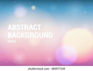 Abstract soft color  background and bokeh  vector 
