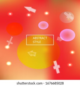 Abstract soft color background. Creative backdrop with colored bubbles and white shapes. Vector illustration theme. Blue modern screen effective design for user interface.