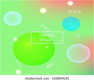 Abstract soft color background. Fresh backdrop with bright rainbow colors. Vector illustration texture. Green modern screen effective design for user interface.