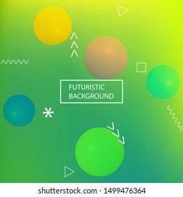 Abstract soft color background. Fresh backdrop with colored bubbles and white shapes. Vector illustration texture. Green modern screen effective design for user interface.