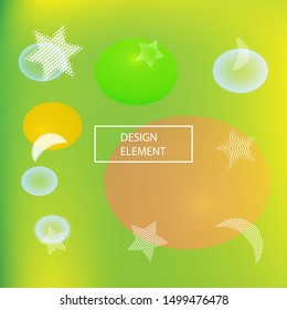 Abstract soft color background. Fresh backdrop with colored bubbles and white shapes. Vector illustration layout. Green modern screen effective design for user interface.
