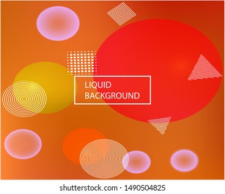 Abstract soft color background. Futuristic backdrop with colored bubbles and white shapes. Vector illustration concept. Red modern screen effective design for user interface.