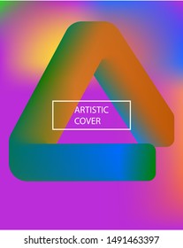 Abstract soft color background. Light backdrop with simple muffled blend. Vector illustration flyer. Green, violet, yellow and blue modern screen effective design for user interface.
