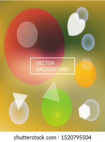 Abstract soft color background. Light backdrop with colored bubbles and white shapes. Vector illustration layout. Orange modern screen effective design for user interface.
