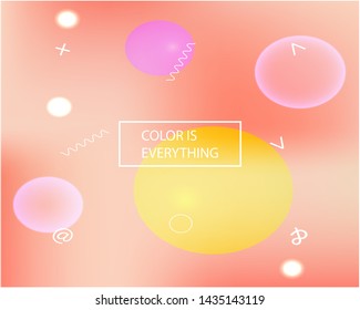 Abstract soft color background. Liquid backdrop with bright rainbow colors. Vector illustration vintage. Pink modern screen effective design for user interface.