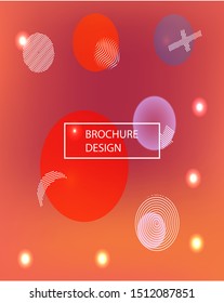 Abstract soft color background. Liquid backdrop with colored bubbles and white shapes. Vector illustration elements. Pink modern screen effective design for user interface.