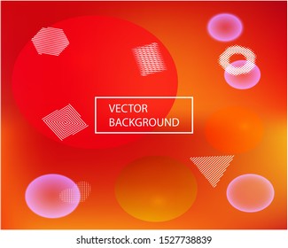 Abstract soft color background. Liquid backdrop with colored bubbles and white shapes. Vector illustration concept. Red modern screen effective design for user interface.