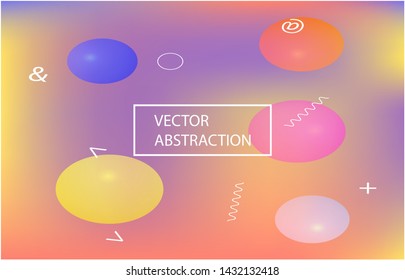 Abstract soft color background. Vector illustration layout. Futuristic backdrop with bright rainbow colors. Pink modern screen effective design for user interface.