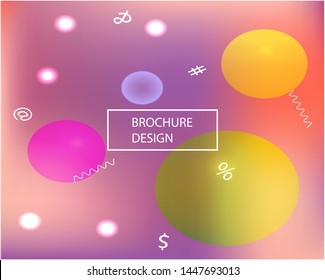 Abstract soft color background. Vector illustration layout. Fluid backdrop with bright rainbow colors. Pink modern screen effective design for user interface.
