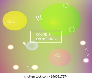 Abstract soft color background. Vector illustration flyer. Fluid backdrop with simple muffled colors. Green modern screen effective design for user interface.