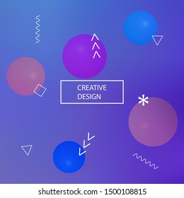 Abstract soft color background. Vector illustration space. Clean backdrop with colored bubbles and white shapes. Blue modern screen effective design for user interface.