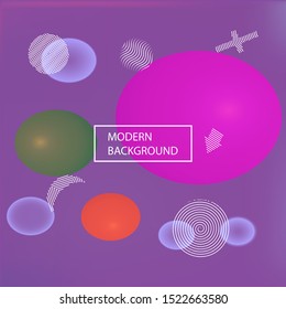 Abstract soft color background. Vector illustration pastel. Dynamic backdrop with colored bubbles and white shapes. Violet modern screen effective design for user interface.