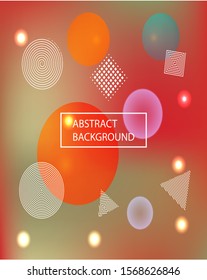 Abstract soft color background. Vector illustration art. Original backdrop with colored bubbles and white shapes. Blue modern screen effective design for user interface.