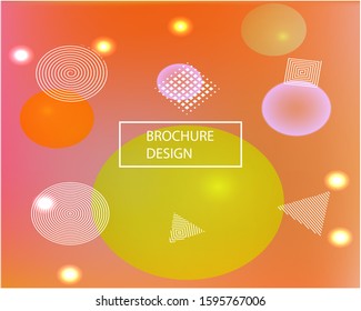 Abstract soft color background. Vector illustration space. Clean backdrop with colored bubbles and white shapes. Blue modern screen effective design for user interface.