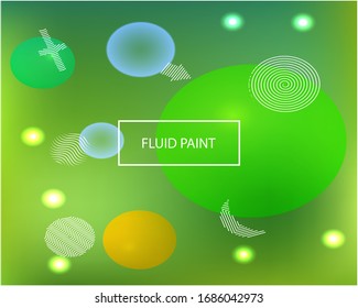 Abstract soft color background. Vector illustration theme. Fluid backdrop with colored bubbles and white shapes. Yellow modern screen effective design for user interface.