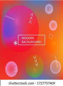 Abstract soft color background. Vector illustration texture. Original backdrop with colored bubbles and white shapes. Blue modern screen effective design for user interface.