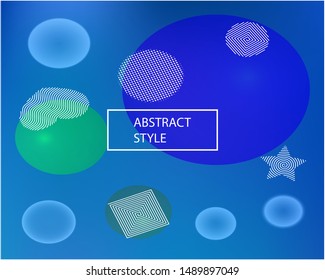 Abstract soft color background. Vibrant backdrop with colored bubbles and white shapes. Vector illustration texture. Blue modern screen effective design for user interface.