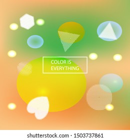 Abstract soft color background. Vibrant backdrop with colored bubbles and white shapes. Vector illustration pastel. Pink modern screen effective design for user interface.