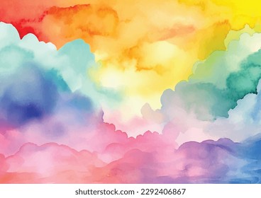 Abstract soft color pastel watercolor background. 