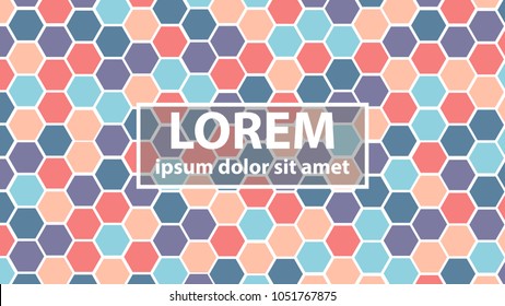 Abstract soft color pattern hexagon background vector.Modern design for your prints, cards, flyers, brochures, posters, banners, presentation etc.