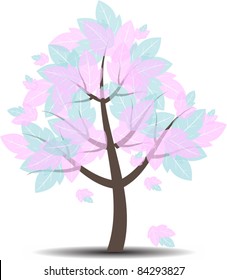 abstract soft color theme tree