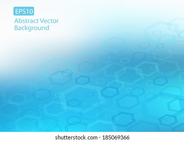 Abstract soft cool blue faded hexagonal design background EPS10 scalable template for various websites, artworks, graphics, cards, banners, ads and much more. Plenty of space for text. 