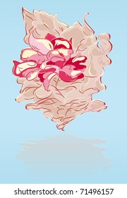 Abstract soft element, stylization