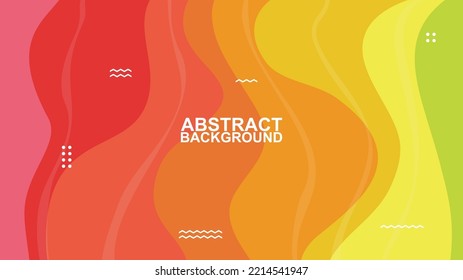 abstract soft fluid wavy red orange yellow and green color background vector illustration EPS10