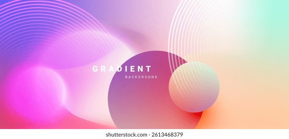 Abstract soft glow spheres with pastel gradients