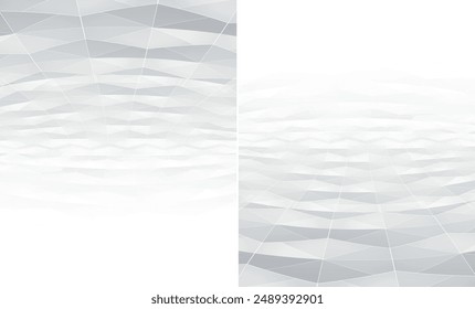 Abstract soft gradient art and triangle shapes perspective backgrounds.