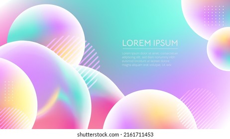 Abstract soft gradient background with colorful sphere
