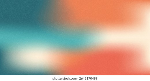 Fundo de gradiente suave abstrato em tons de verão de azul-petróleo, coral e creme para design, marca e uso da Web minimalistas