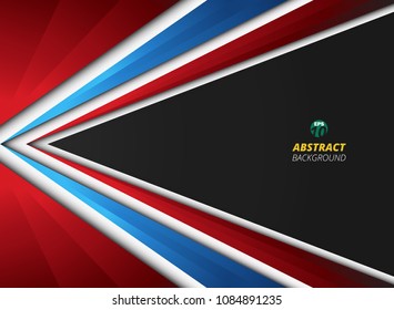 Abstract of soft gradient blue red white colors on black gradient background. Designing for modern of tangible work details. Illustration vector eps10
