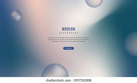 Abstract Soft Gradient Mesh Background With Bubbles. Can Be Used For Landing Page, Banner Or Presentation.