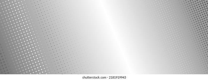 Resumen de textura suave gris a medio tono en banner horizontal gris. Gradiente gris de medio tono sobre fondo ancho plateado. Ilustración del vector