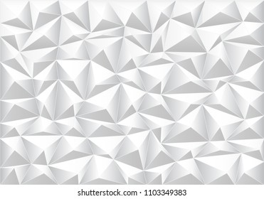 Abstract soft gray polygon pattern background texture vector illustration.