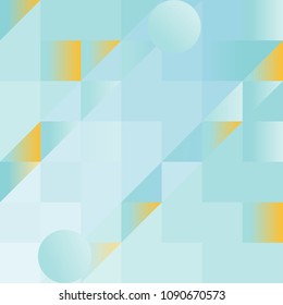 Abstract soft Green Blue Yellow polygonal background. Square. Vector EPS 10 cmyk