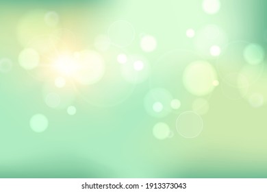 abstract soft green blurred gradient background, vector illustration
