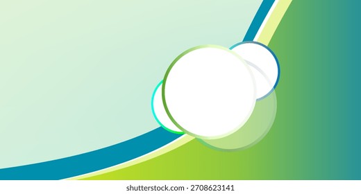 Abstractas suave verde fluido wavesf y fondo circular para el diseño de Anuncio de Plantilla escaparate Vector 10.
