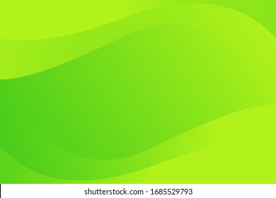 Abstract Soft Green Yellow Wave Background Design Template Vector