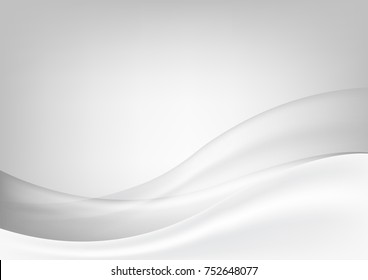 Abstract soft Grey Gradient background with wave. Vector illustration.