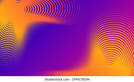 Resumen del fondo de las líneas onduladas de semitono suave. Elemento de decoración de textura moderna. Vector Eps 10
