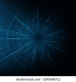 Abstract Soft High Technology Speed Line on Dark Blue Background,future and science Concept design,Vector Illustration.