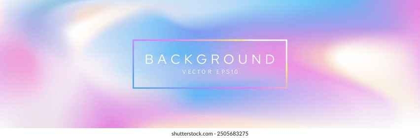 Abstract soft hologram banner gradient background vector illustration