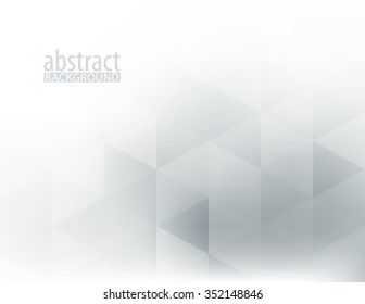 Abstract soft horizontal background with gray triangles on a white. Black-and-white vector graphic pattern