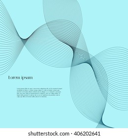 Abstract soft light blue background with flowing lines. Vector background for design magazines and leaflets