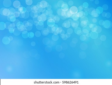 abstract soft light blue background with bokeh. vector illustration